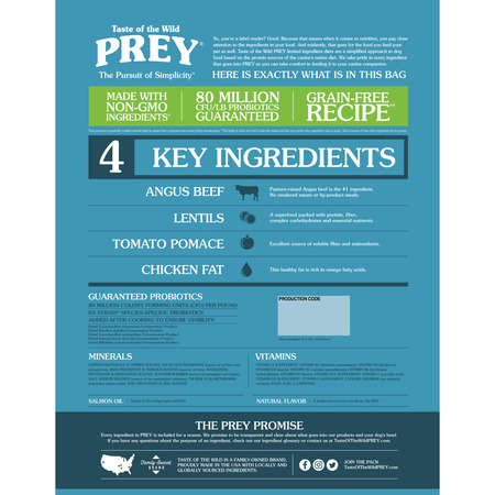 Taste of the Wild PREY Angus Beef Dog 3.63kg