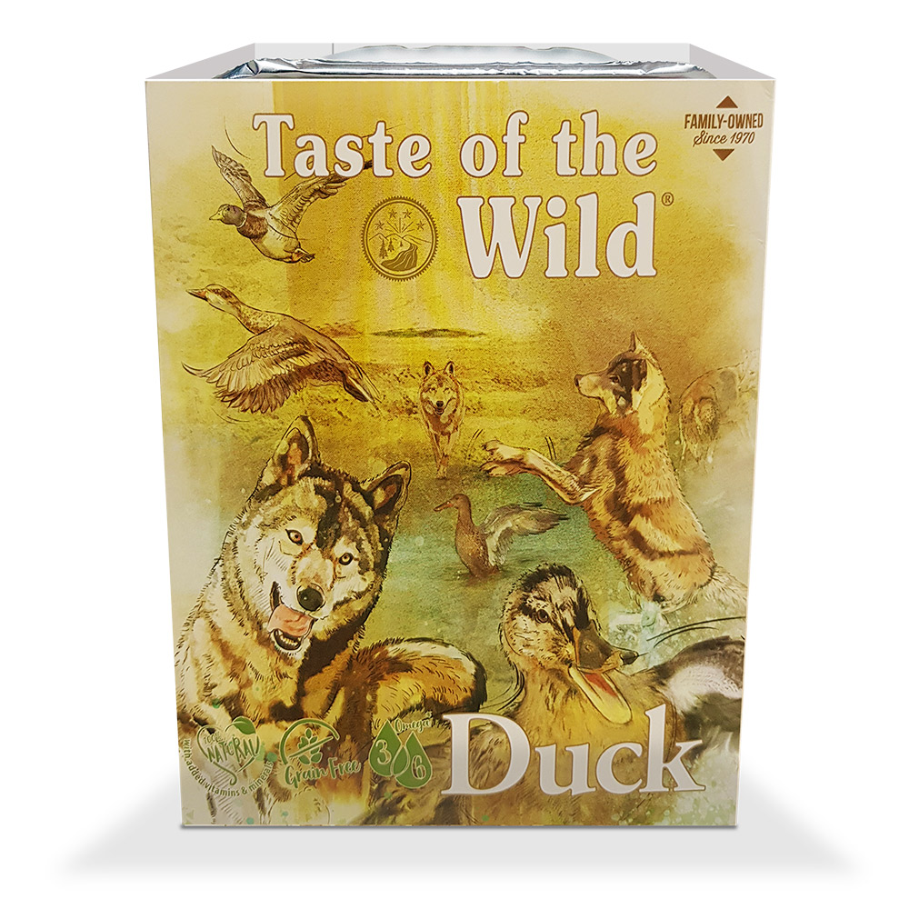 Taste of the Wild Duck & Chicken Dog Food Tray 390g