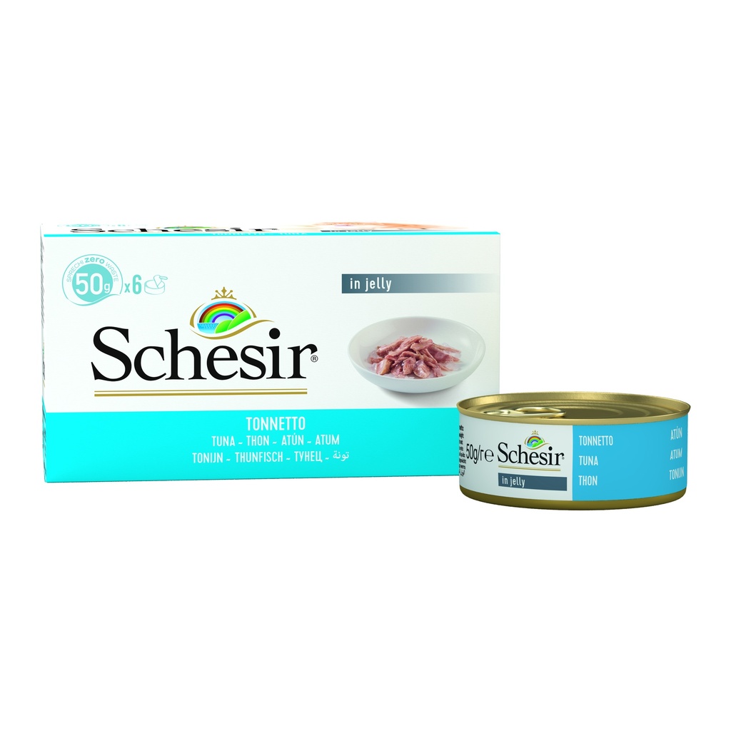 Schesir Cat Food Multipack - Tuna in Jelly - 6×50g Cans