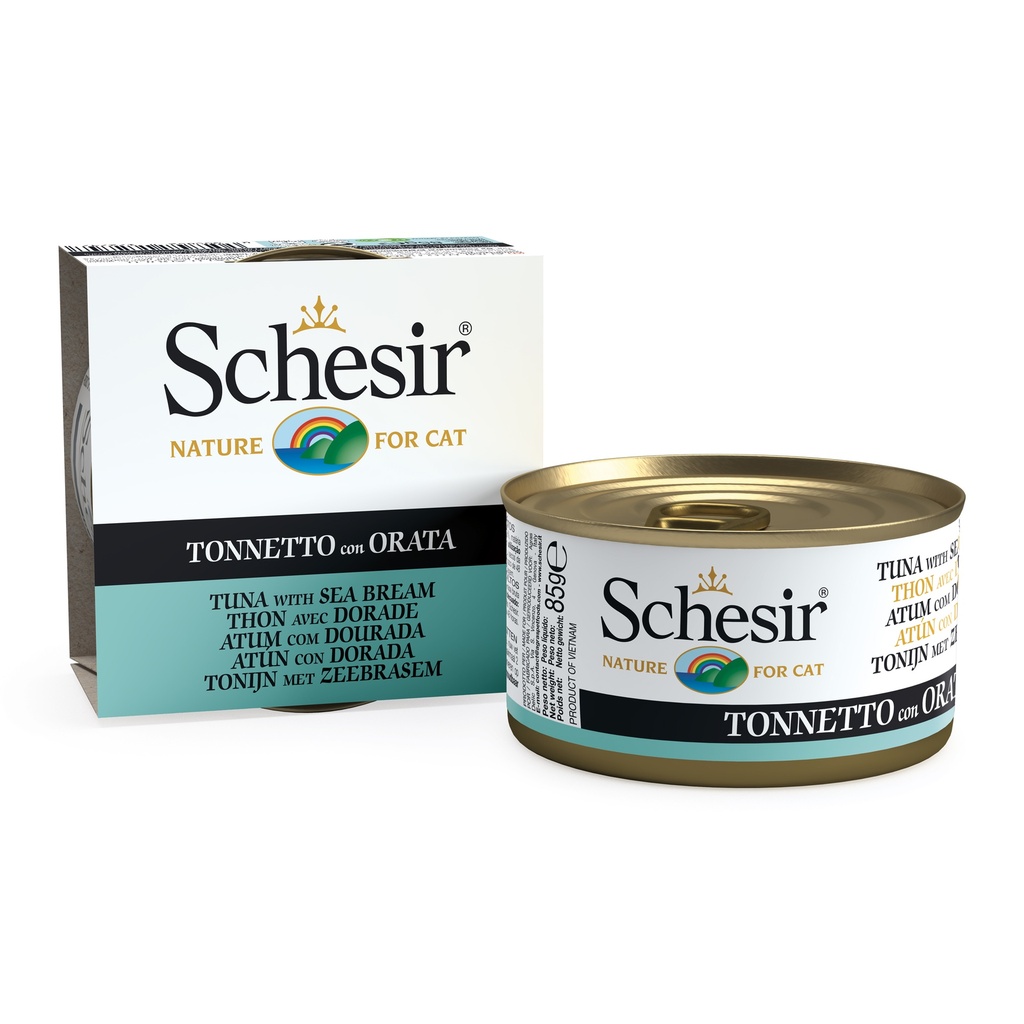Schesir Cat Food - Tuna with Sea Bream in Jelly - 85g Can