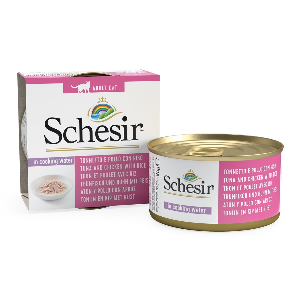 Schesir Cat Food - Tuna & Chicken with Rice (Natural Style) - 85g Can