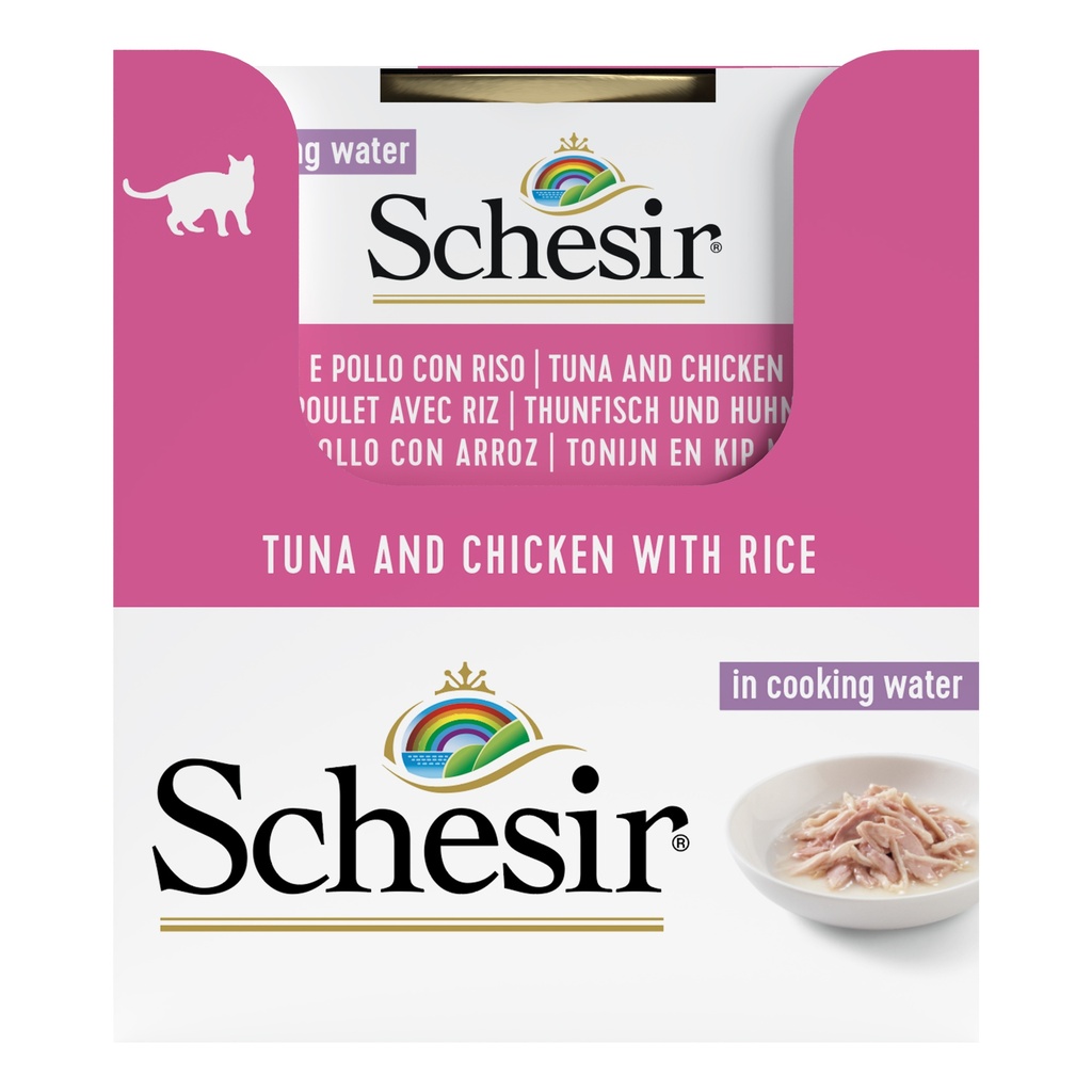 Schesir Cat Food - Tuna & Chicken with Rice (Natural Style) - 85g Can
