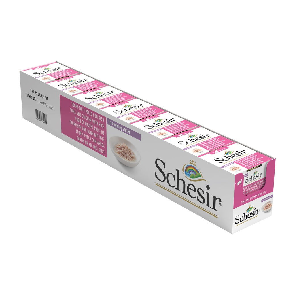 Schesir Cat Food - Tuna & Chicken with Rice (Natural Style) - 85g Can