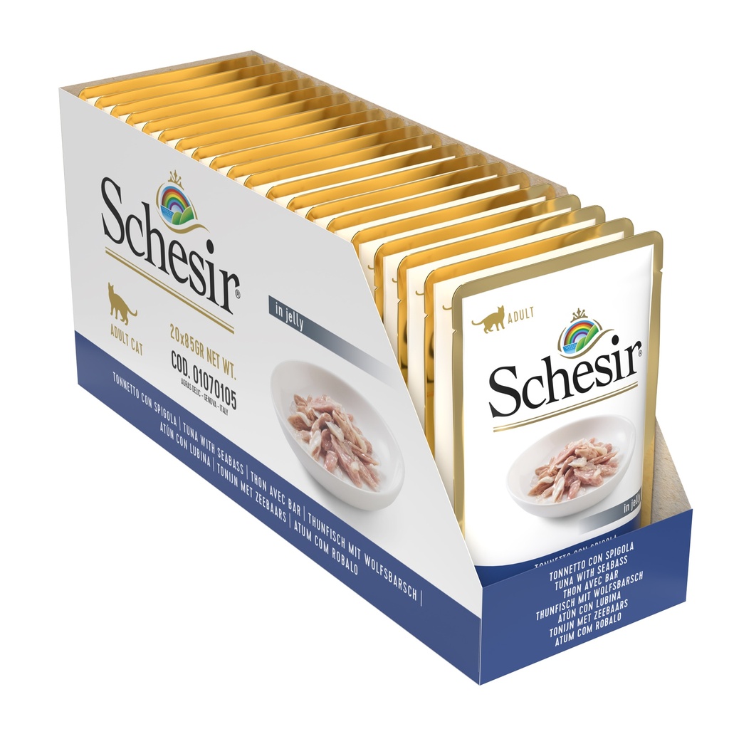 Schesir Cat Pouch - Tuna with Seabass - 85g