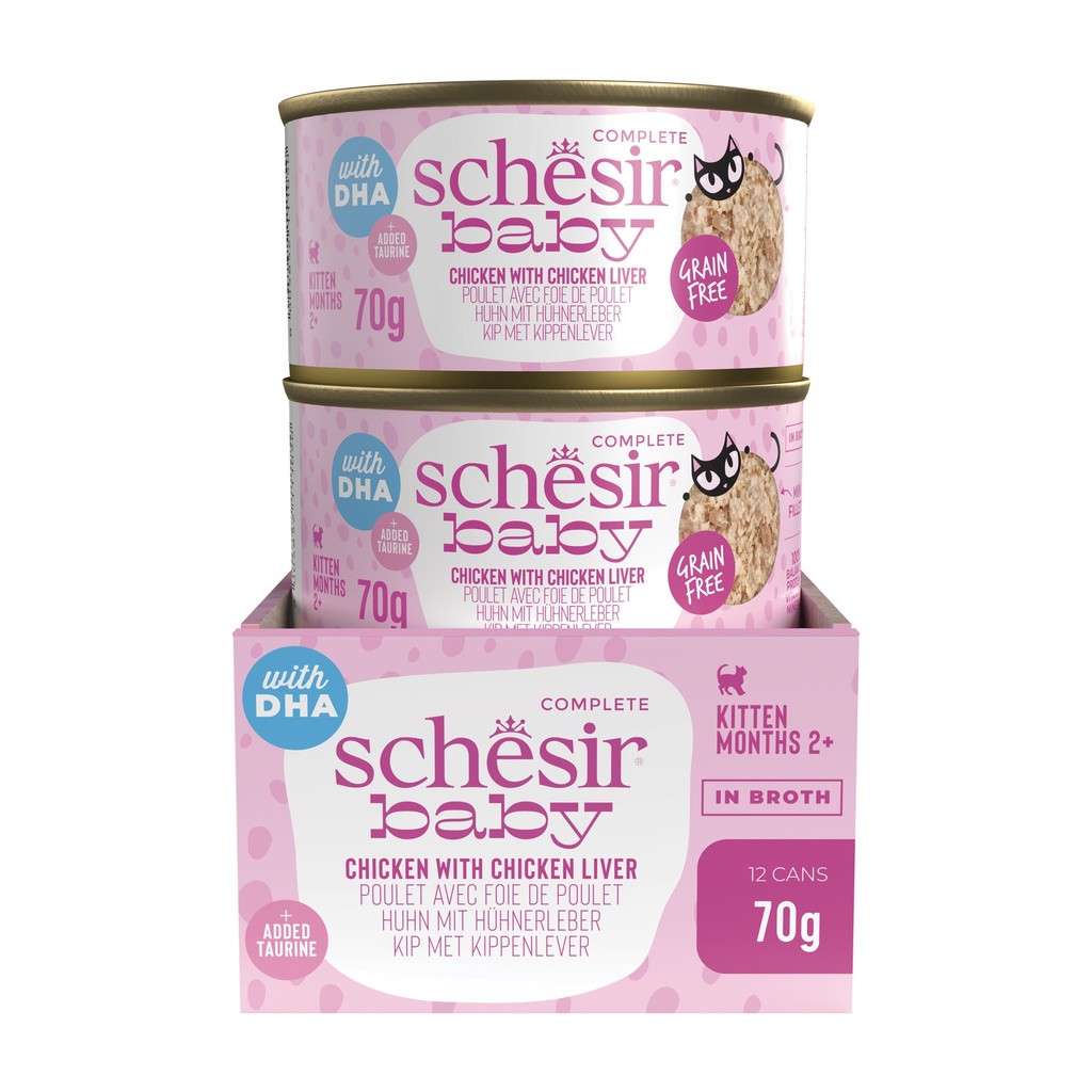 Schesir Baby Wholefood Cat Can – Chicken with Liver - 70g