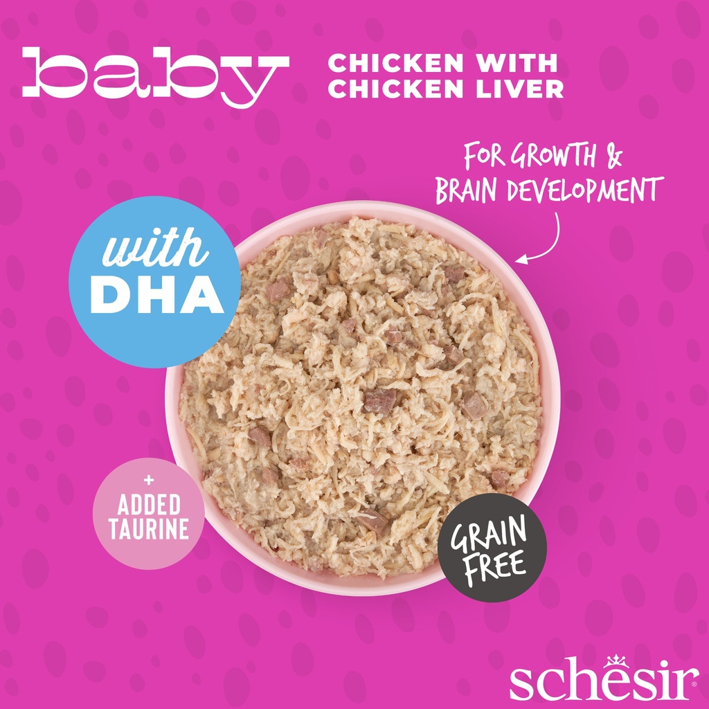 Schesir Baby Wholefood Cat Can – Chicken with Liver - 70g