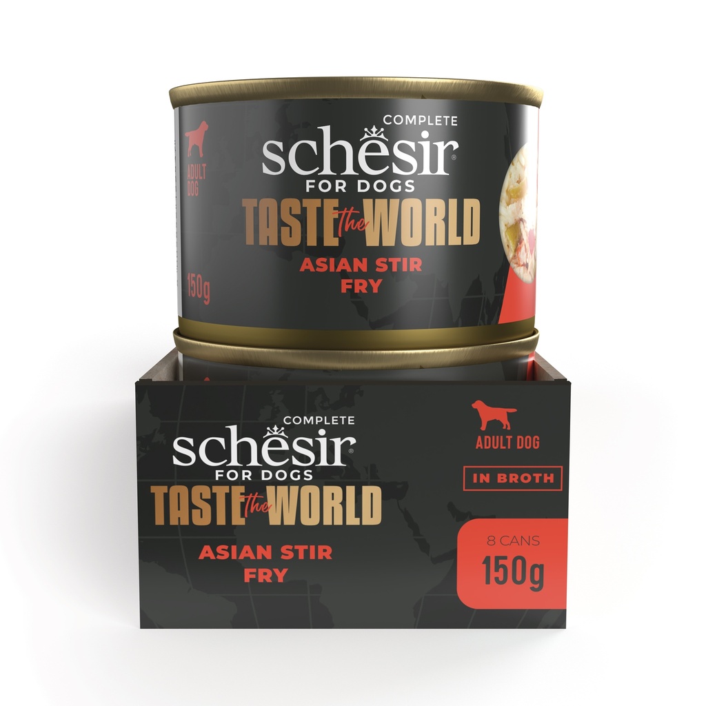 Schesir Taste the World Dog Can - Asian Stir Fry Wholefood Recipe - 150g