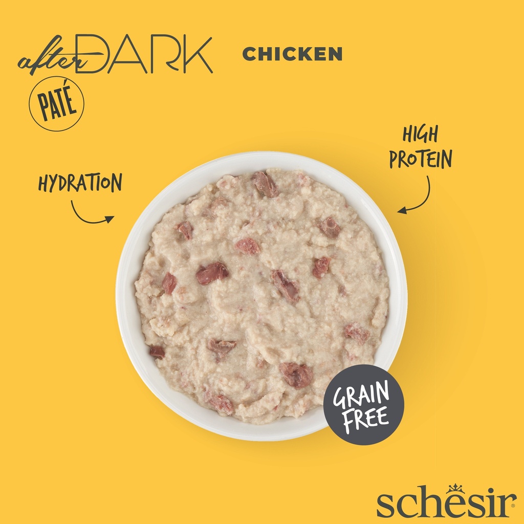 Schesir After Dark Cat Food - Chicken Pâté - 80g Can
