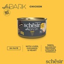 Schesir After Dark Cat Food - Chicken Pâté - 80g Can