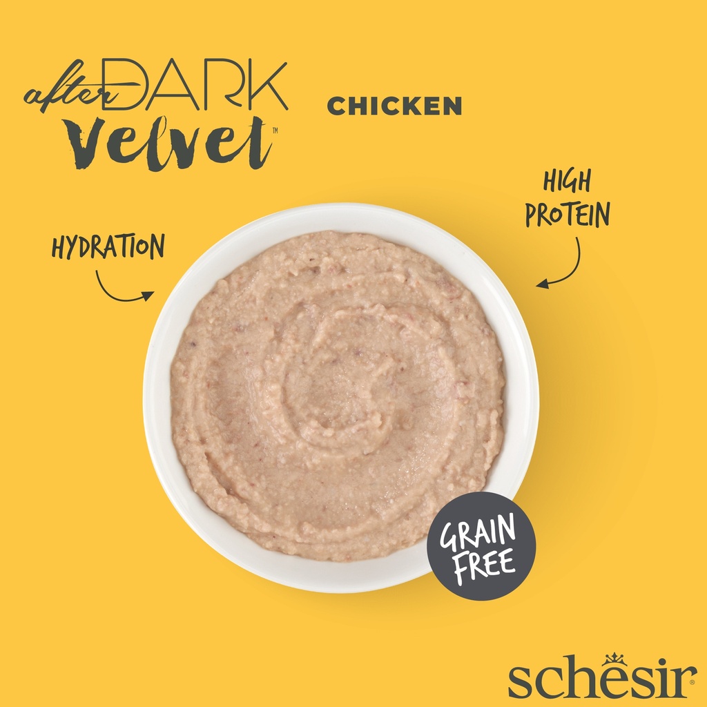 Schesir After Dark Cat Food - Chicken Velvet Mousse - 80g Pouch