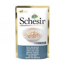 Schesir Pouch Tuna with Hake in Jelly For Adult Cat Wet Food (85G)