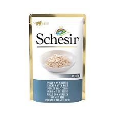 Schesir Pouch Chicken with Hake in Jelly For Adult Cat Wet Food (85G)