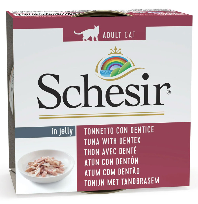 Schesir Can for Cat Tuna with Dentex  in Jelly Wet Food (85G)
