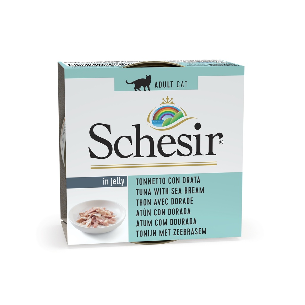 Schesir Cat Food - Tuna with Sea Bream in Jelly - 85g Can