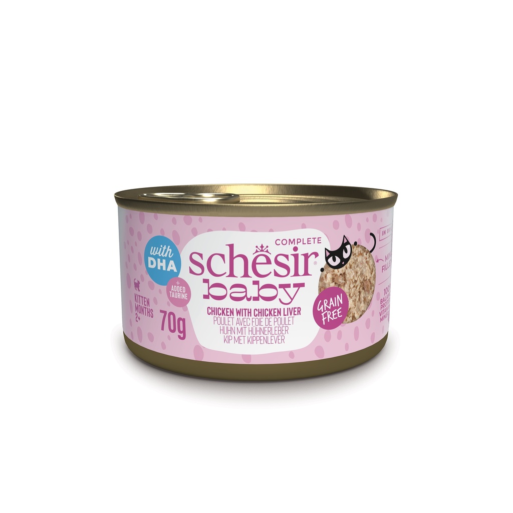 Schesir Baby Wholefood Cat Can – Chicken with Liver - 70g