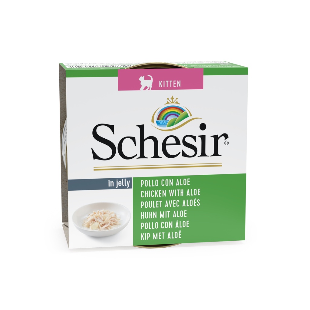 Schesir Kitten Cat Food - Chicken with Aloe Vera - 85g Can