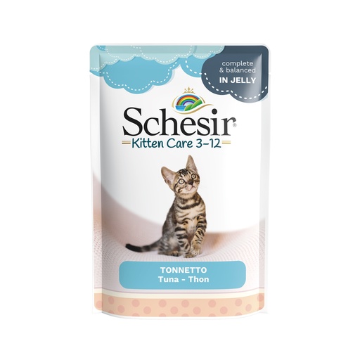 Schesir Kitten Cat Pouch - Tuna Recipe for Kittens 3-12 Months - 85g