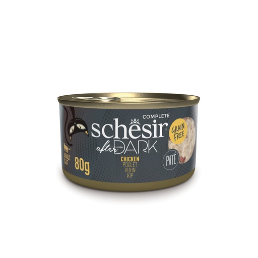Schesir After Dark Cat Food - Chicken Pâté - 80g Can
