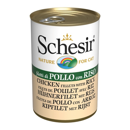 SCHESIR Cat Can 140 gr Chicken Fillets with Rice